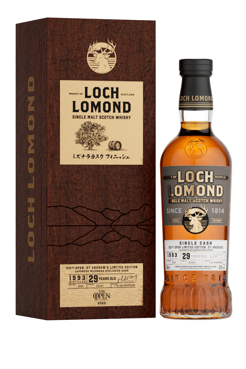 Loch Lomond 29 Year Old Mizunara Cask  - Single Malt Scotch Whisky - 150th  Open - 2022 - St Andrews